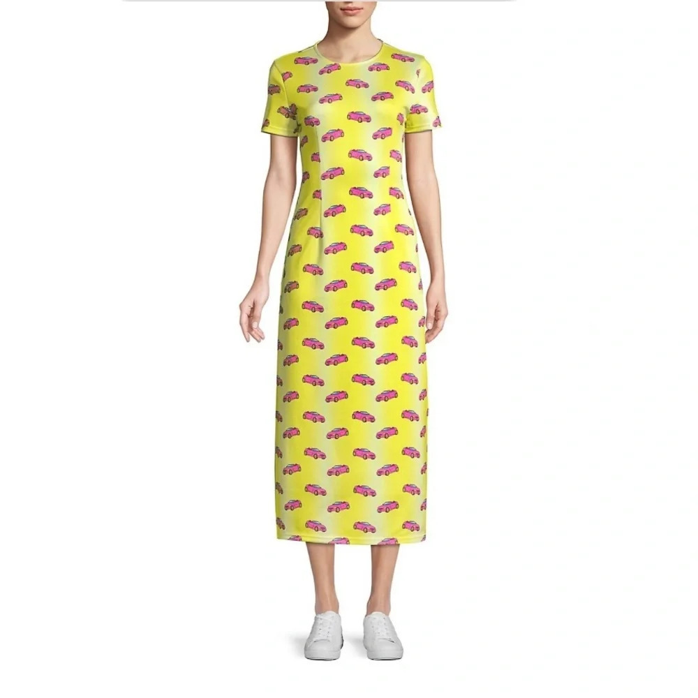 Hayley Elsaesser X Barbie Car Print Maxi T-Shirt Dress Xs